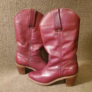 Vintage Dexter Red Leather Cowboy Boots | 751359 | Womens 8.5 | Western Boots